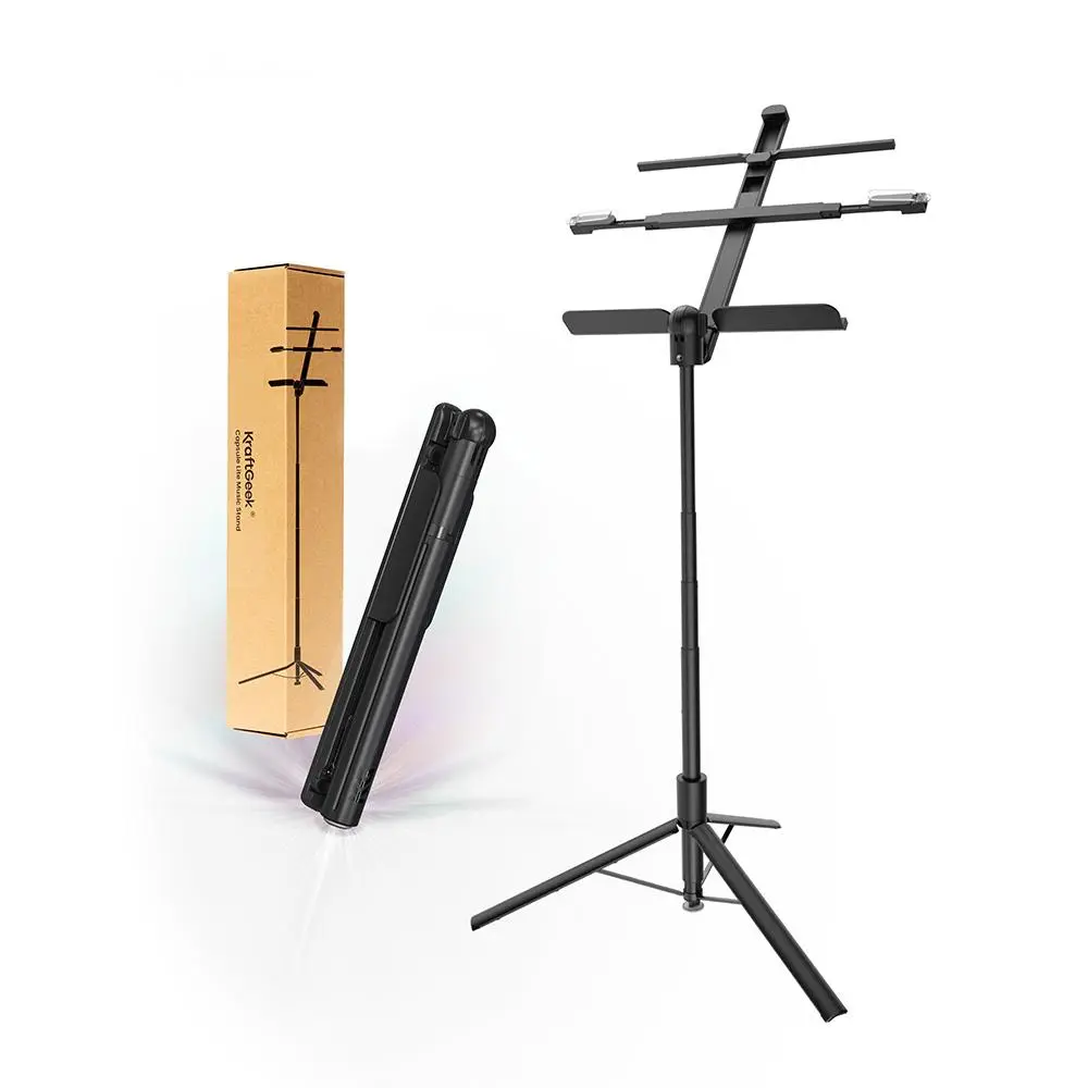 KraftGeek Capsule Lite Music Stand Tap-to-Open Light-Weight Portable Music Stand summerwins
