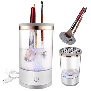 Automatic Electric Makeup Brush Cleaner Machine And Dryer with Brush Cleaning Mat for Spinning Cleaning Brush