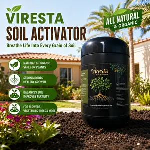 Viresta Soil Revitalizer, Concentrated Humic Acid Soil Conditioner for Lawn, Garden, Fruit Trees, Vegetables & Potted Plants, Makes up to 266 Gallons, 13.8 oz-gan-Viresta
