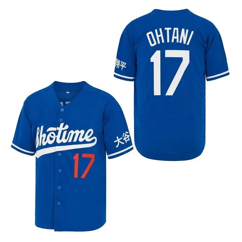 Shohei Ohtani #17 Baseball Jersey – White Blue Stitched Japan Style Fan Shirt, Lightweight Mesh Polyester Sports Jersey, Quick Dry Training Top for Men & Women, Hip Hop Streetwear Apparel Gift