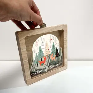 Christmas Piggy Bank – Holiday Savings Bank with Christmas Trees & Deer, Festive Family Gift, Seasonal Money Box, Xmas Décor, Holiday Savings Keepsake