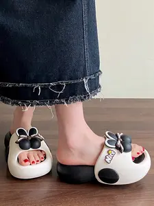 Women's Thick Sole Slip-On Sandals, Anti-Slip Bathroom Beach Shoes, Summer Beach Slippers, Comfortable All-Day Wear, Durable Design for Summer, Non Slip Slippers