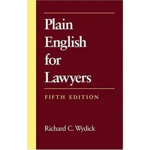 USED-Plain English for Lawyers by Richard Wydick (Paperback)