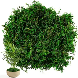 Sukh Faux Moss for Potted Plants - Artificial Moss for Crafts Fake Moss Decor Green Forest Moss Fairy Garden Plants Filler Decorative Moss Table Centerpieces Wedding Christmas Crafts Party Decor