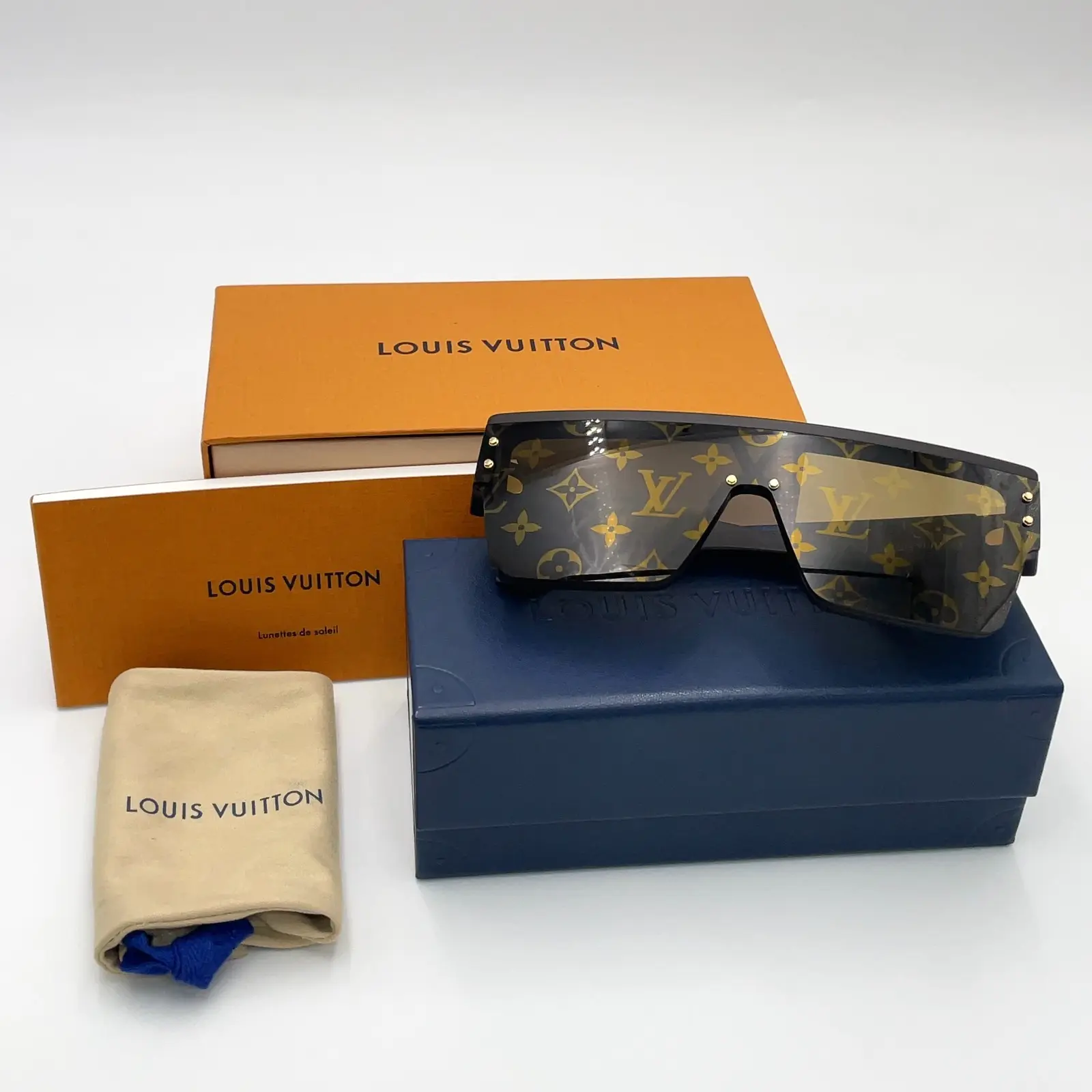 Pre-owned Louis Vuitton Lv Waimea Sunglasses Monogram Brown 12641987629/471552