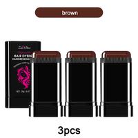 3PCS-02#BROWNISH BLACK(zaidoc)