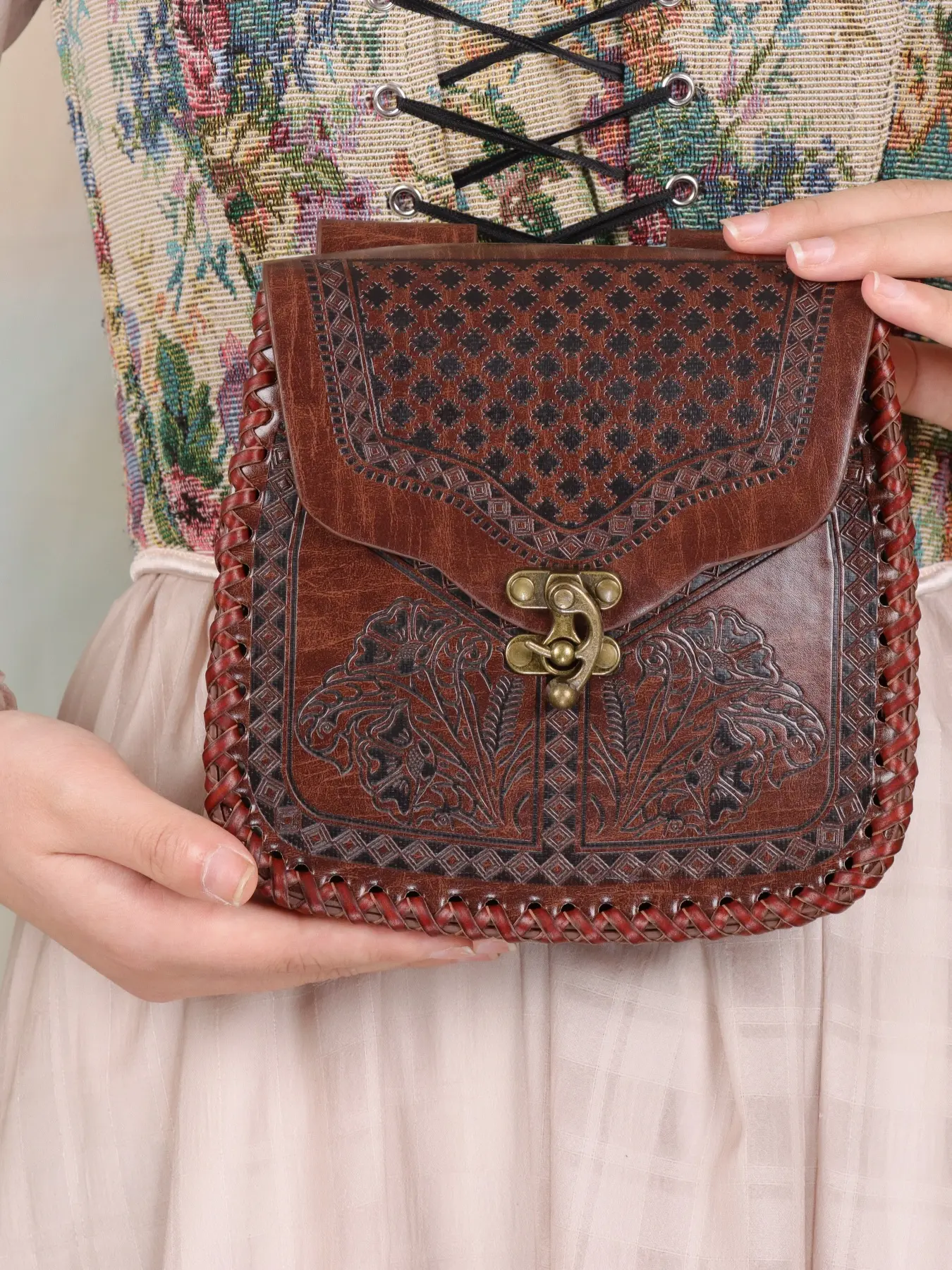 Medieval Renaissance Style Waist Bag, Viking Cosplay Vintage Belt Pouch, Portable Coin Purse, Unisex Prop for All Seasons, Casual Waist Bag, Bum Bag, Belt Bags
