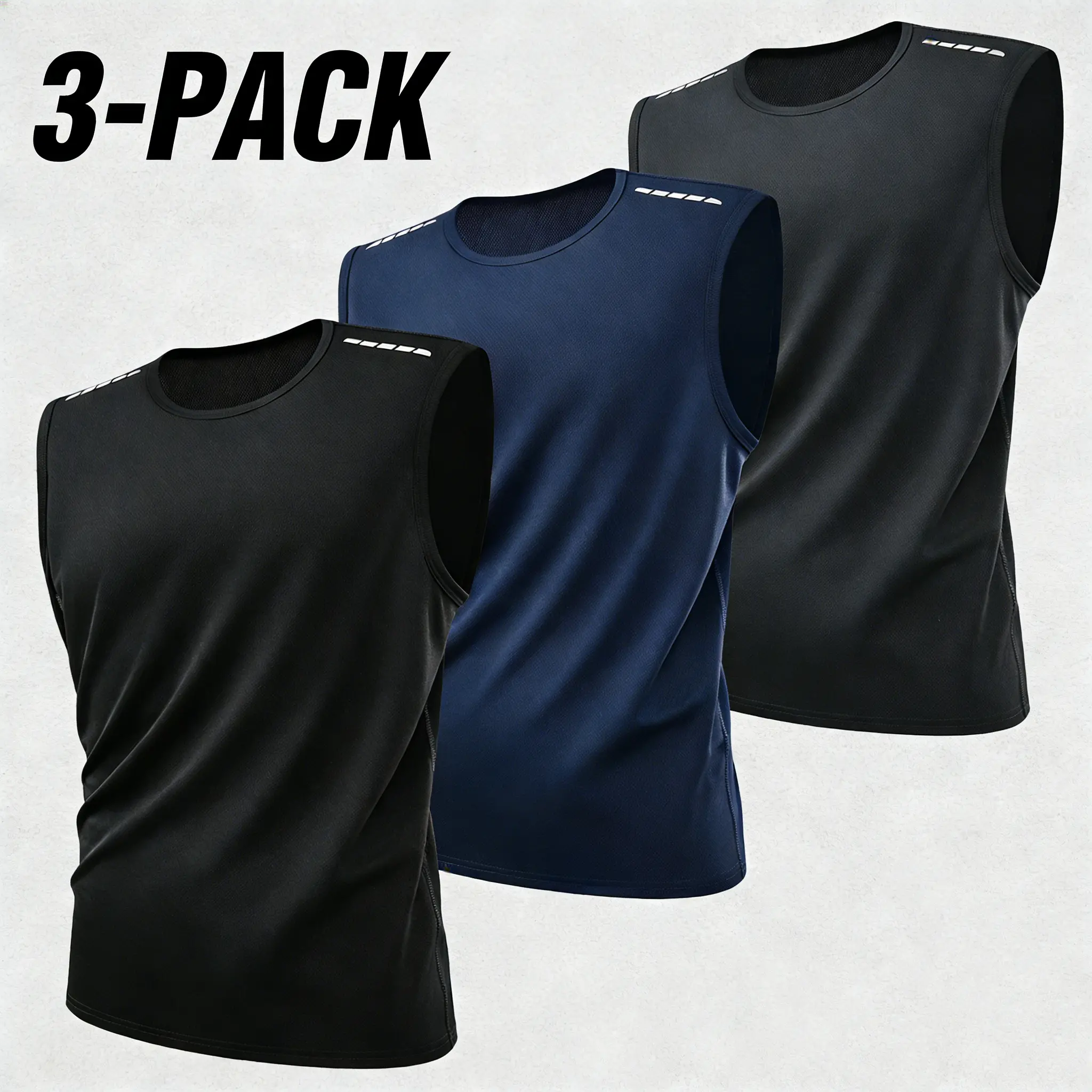 Black + Navy Blue + Dark Gray