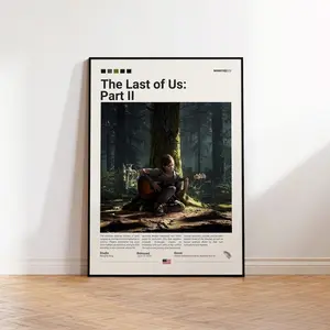 The Last Of Us Part 2 Poster, Gaming Room Poster, The Last Of Us Fan Gift, Gaming Print Poster Decor Photo