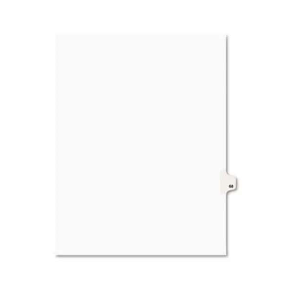 Avery 01068 Rip-Proof 1-Tab Laminated Dual-Sided Legal Side Tab Divider, 11x8.5 in Letter Size, White, Unpunched Binding Edge, Easy to Organize Information, 25/Pack