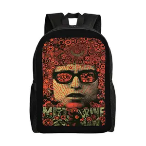 Bob-Dylan-Backpacks for Girls, Cute School Backpack, Aesthetic Bookbag for Teens, Lightweight Classic Backpack for Travel, Work, Picnic A-10