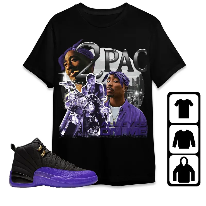 Jordan 12 Field Purple Unisex T-Shirt, Tee, 90s Pac Shakur, Shirt To Match Sneaker