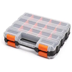 Double-sided Portable Plastic Hardware Tool Accessories Box, Electronic Components Sorting Box, Parts Box Storage Box, Tool Boxes