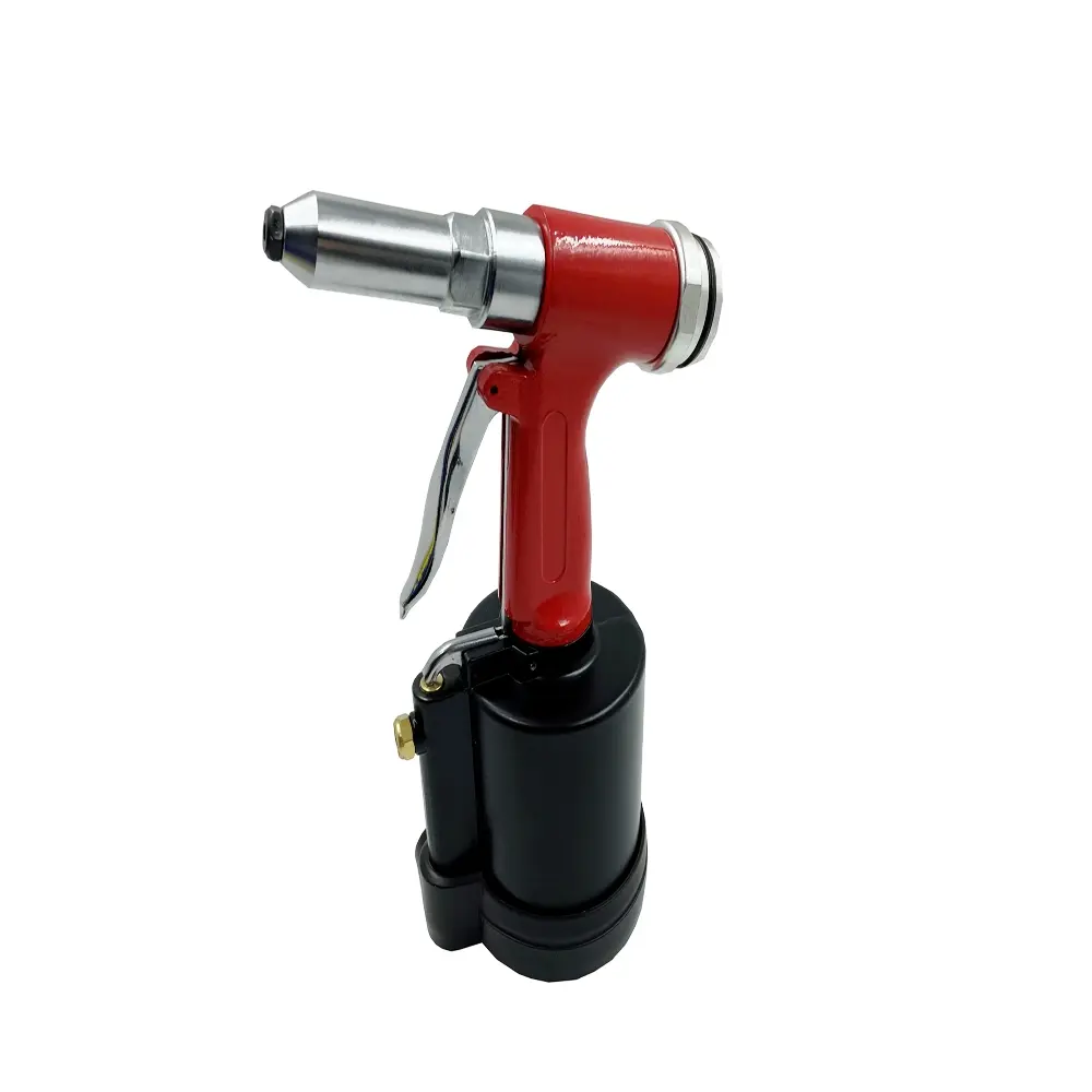 Steel Force ANR25 1/4" Heavy Duty Air Riveter Pneumatic Hydraulic Rivet Gun with 4 Nose Pieces 1/8" 5/32" 3/16" 1/4" Quick Release Air Valve Ergonomic Design