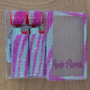 Pink Planes + Bling Lighters + Pink Planes Diamond Case + Crystal Rhinestones +  Luxury Accessory+ Assorted Colors & Styles- 2 Pack creative,  cute lighter lighter junk custom sparkle fancy Set rhinestone daily use
