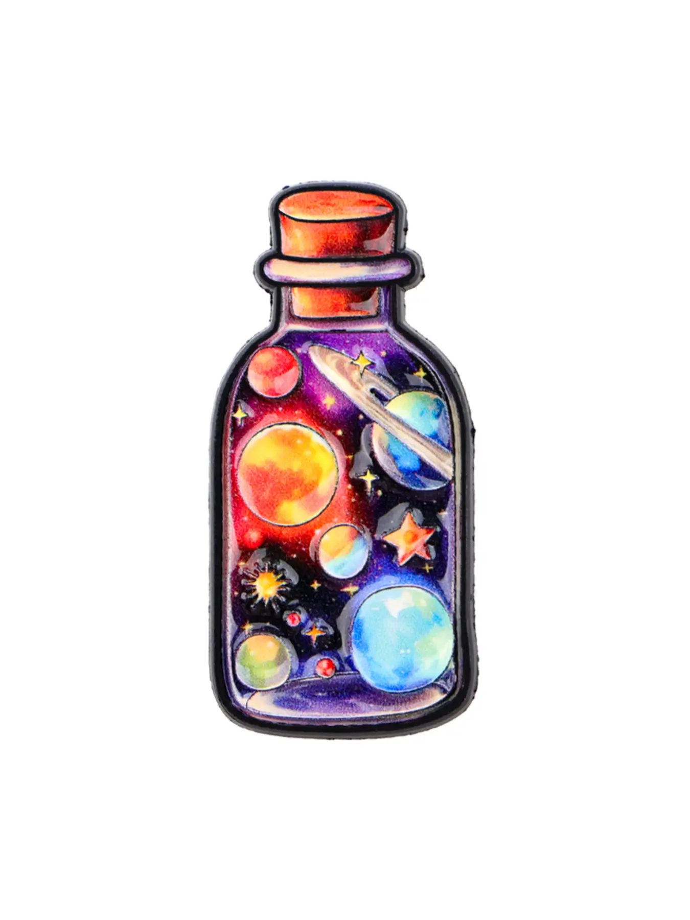 Colorful Planet Zinc Alloy Brooch Pin Badge, Creative Starry Sky Jewelry for Astronomy Enthusiasts, Casual Style Accessory for All Seasons, Durable Metal Pins, Jewellery