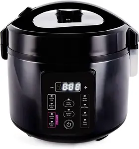 Kumo Carb Rice Cooker with Ceramic Bowl and Advanced Fuzzy Logic, (5.5 Cups, 1 Litre), 5 Rice Cooking Functions, 3 Multicooker Functions, 110V  Power (Dark Stainless Steel)