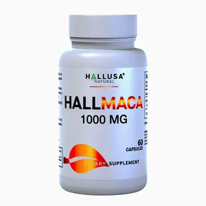 HallMaca Maca Root 1000 mg - Organic Dietary Supplemen for 60 Capsules - 30 days - HALLUSA NATURAL