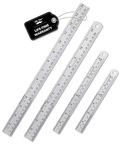 Mr. Pen Steel Rulers, 6, 8, 12, 14 inch Metal Rulers, Pack of 4 Mr. Pen Steel Rulers, 6, 8, 12, 14 inch Metal Rulers, Pack of 4