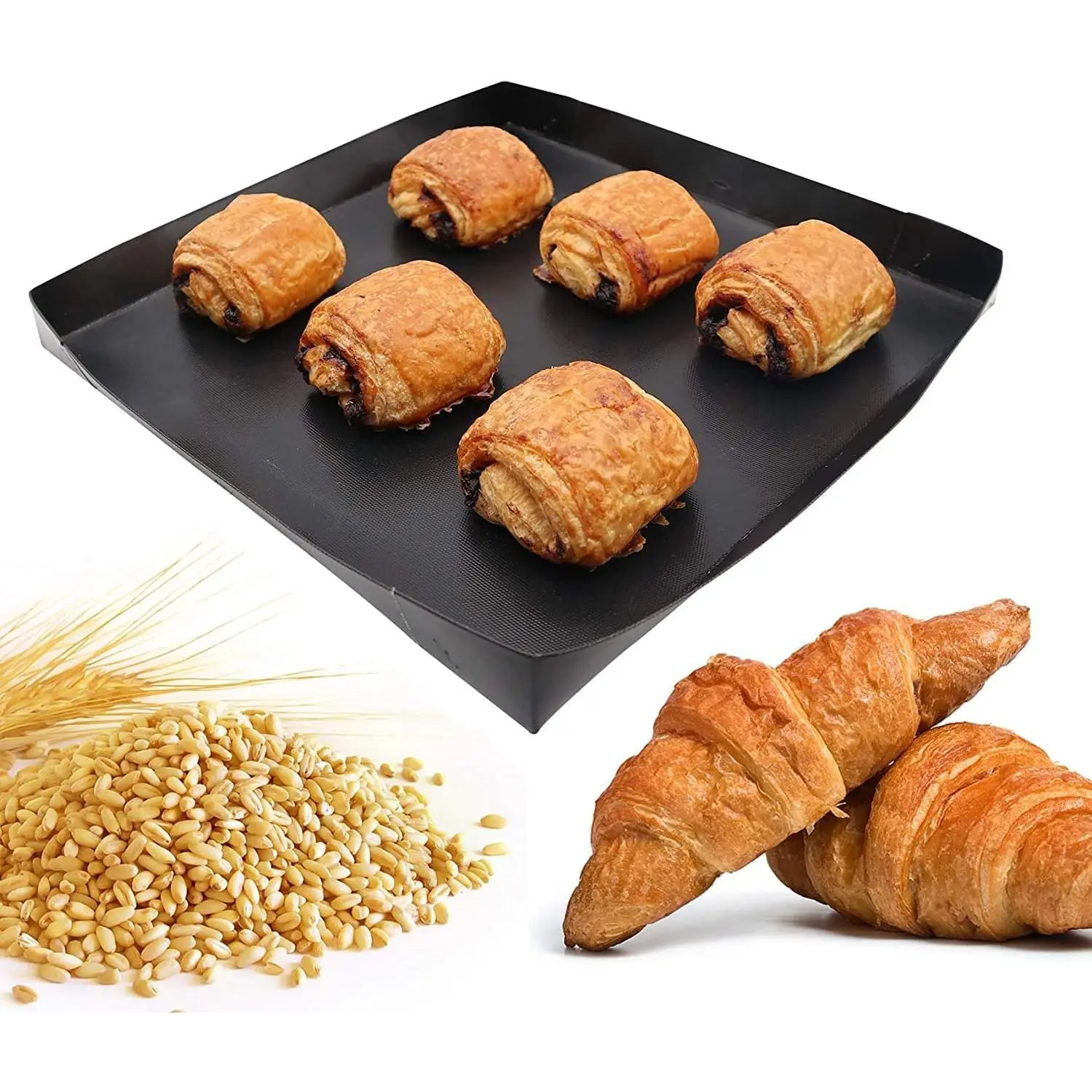 Solid PTFE Non-Stick Bakeware Cooking Basket Tray for Speed Ovens - Ideal for Chips, Chicken Wings Heating & Sub Roll Bread Preparation