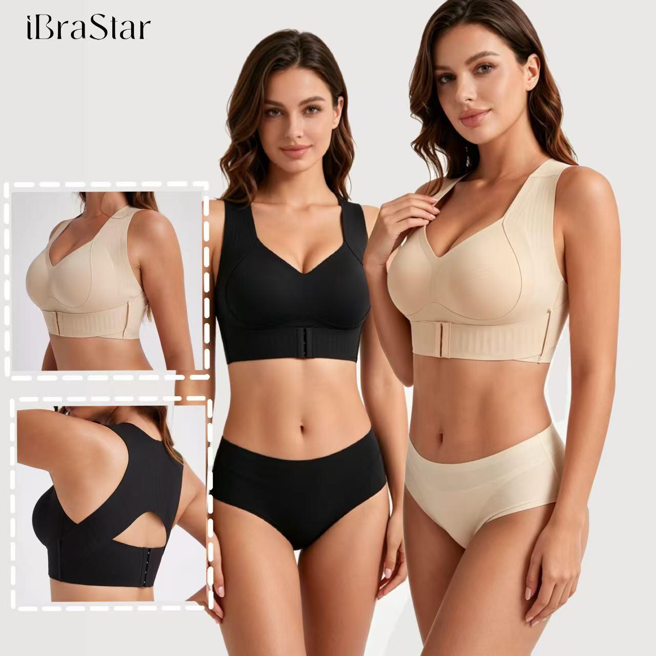 【Postural correction】Soft Breathable Wireless Sports Bra - Women's Full Coverage, Non-Removable Moulded Cups | Beige Yoga Gym Daily Fitness Activewear