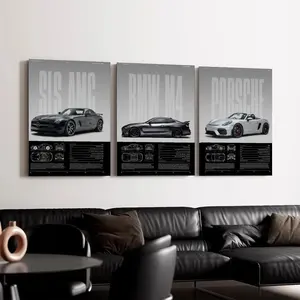 Fashion Modern Car Pattern Canvas Painting Poster for Home Interior Living Room Bedroom Office