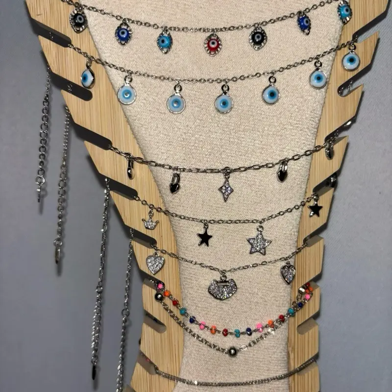 Adjustable white gold plated anklet