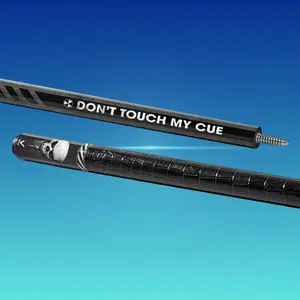 EVO Outlaw Pool Cue with Synthetic Leather Wrap - Glass Fiber Shaft, Hybrid Pro Taper, TIME 3 Tip, Carbon+Glass Butt, Ultra-Stiff 3/8-10 Stainless Joint, 19-19.5 oz