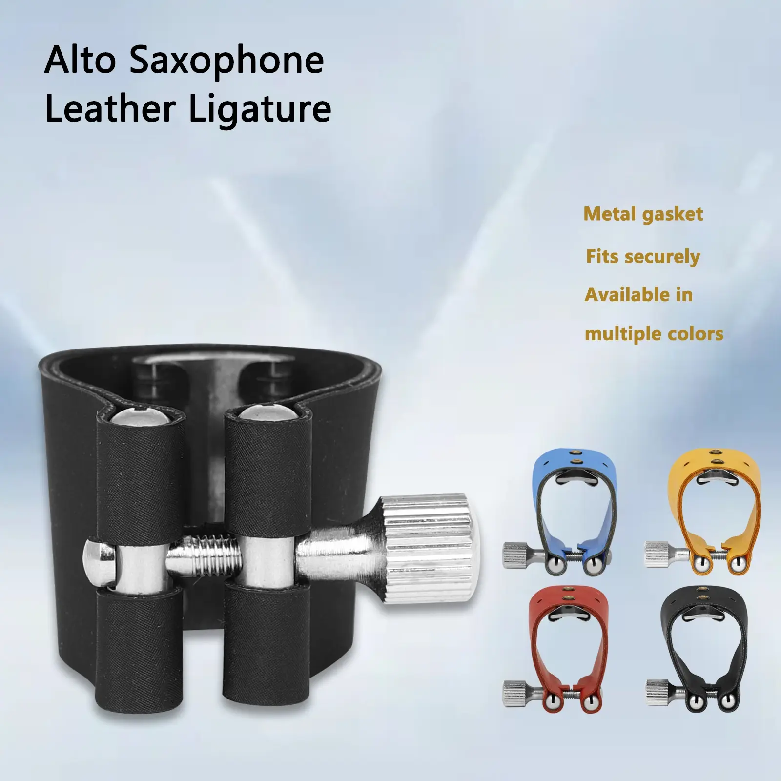 High-End Alto Saxophone Color U-Shaped Soft Leather Case, PVC Box, Durable and Stylish Musical Instrument Accessory