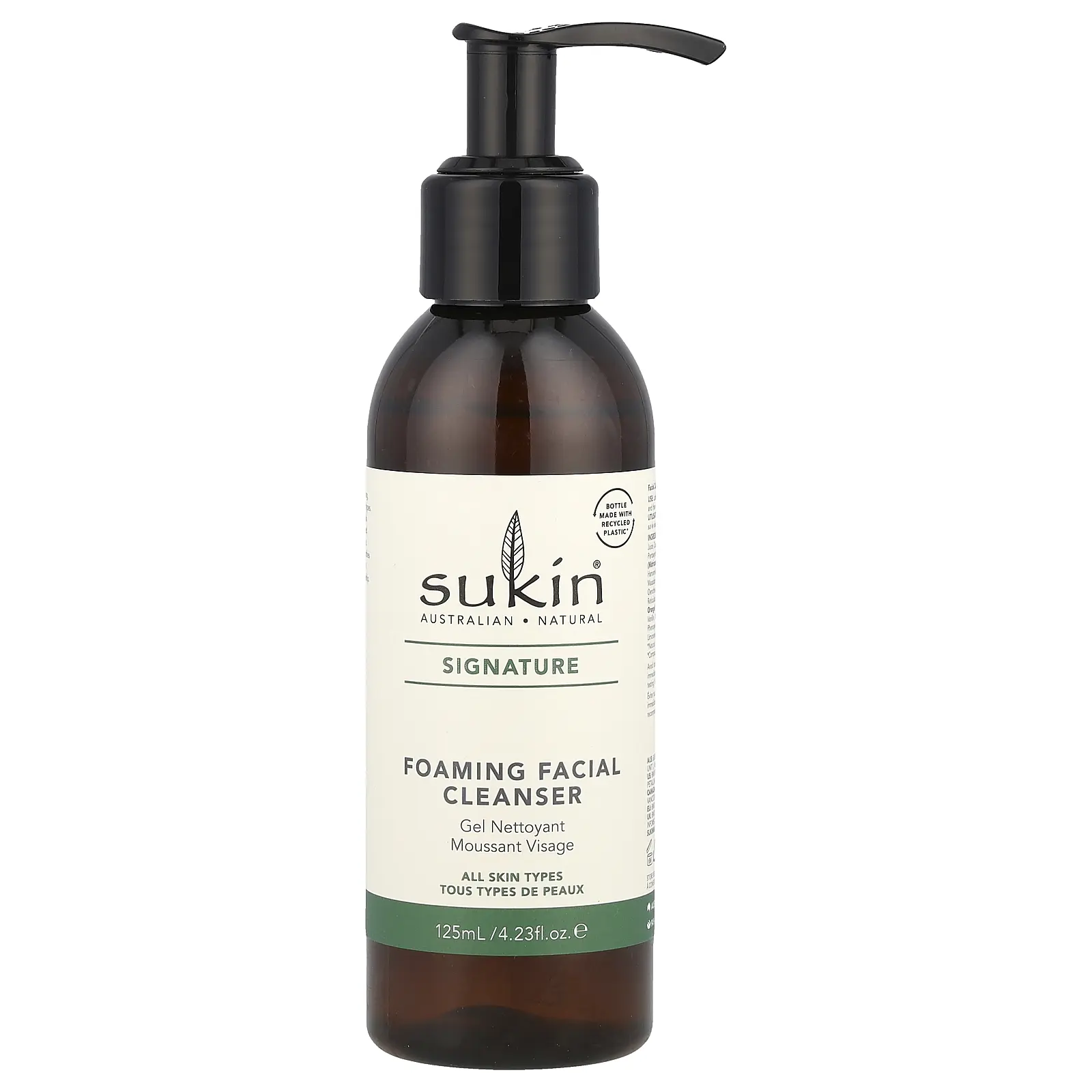 Sukin Foaming Facial Cleanser, 4.23 fl oz (125 ml)