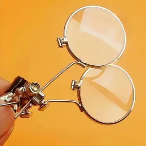 Vintage Round Clip‑On Rimless Reading Glasses, Portable Lightweight Presbyopia Spectacles for Casual Daily & Outdoor Use
