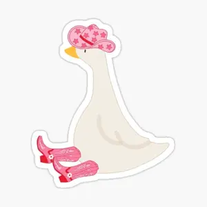 Cute Duck Smiling Beak Pastel Sticker – Vinyl Gift Edition