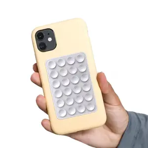 Thickened 24-Piece Square Suction Cups Eco-friendly Silicone FDA Certified Non-slip Phone Stand for Secure Attachment Hands-free Accessory