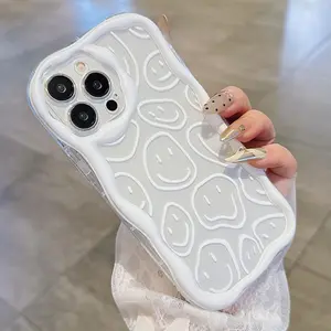 Wavy Edge Design Anti-drop Phone Case, Decorative Phone Protector Cover, Phone Accessories for iPhone 16 Pro X XS MAX 11 12 13 14 15 Plus Series Case
