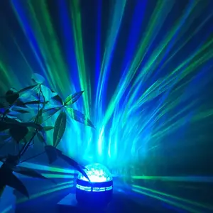 Birthday Gift Atmosphere Starry Sky Light Aurora Room Decor Stage Lamp Galaxy Projection Disco Ball, Remote Control, Tabletop Installation