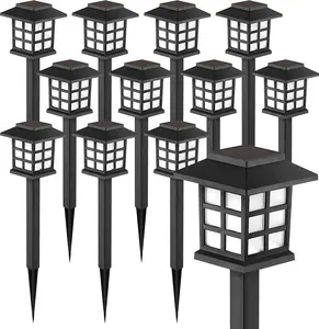 GIGALUMI Solar Garden Lights, Waterproof, Solar Walkway Lights Maintain 10 Hours of Lighting for Your Garden, Landscape, Path, Yard, Patio, Driveway
