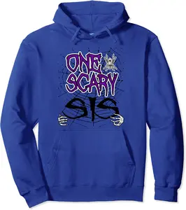 One Scary Sis Sister Matching Family Halloween costume Pullover Hoodie - 53B07XW1TWDS