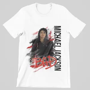[SALE UP TO 50%] Bad Inspired Comfort Color T-Shirt, Michael Jackson 90s Music Streetwear Graphic Tee, Vintage Pop Unisex Outfit