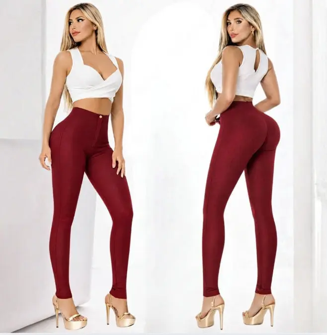 SKINNY Colombian  Fit Leggings with Built-In Support Panel
