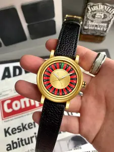 Men's Fashion Round Russian Roulette 12 Zodiac Theme Interactive Quartz Watch, Fashionable Party Watch, Waterproof Design for Party and Daily Wear