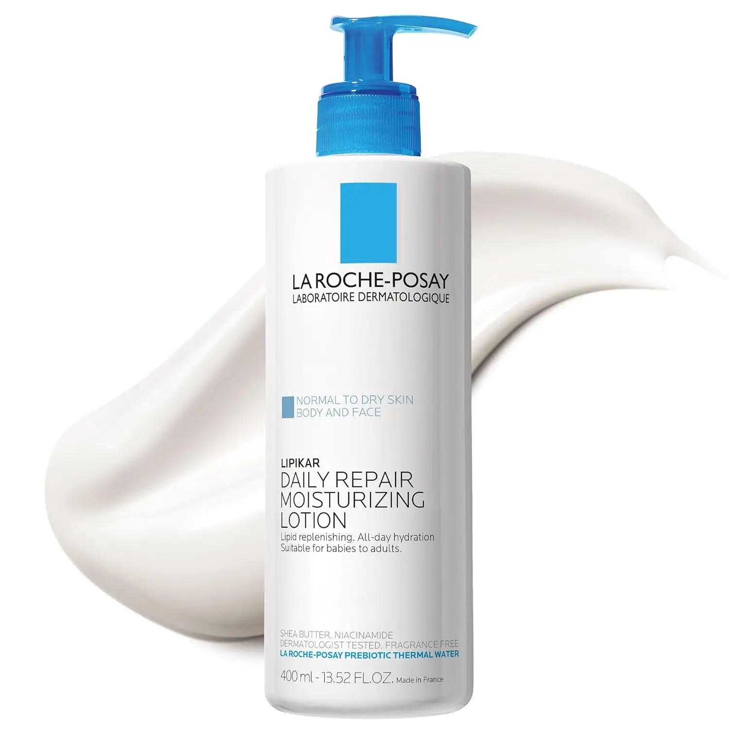 La Roche-Posay Lipikar Moisturizing Body Lotion for Dry Skin, 13.5oz |   Fragrance free daily body moisturizer cream with shea butter for sensitive skin. Repairs dry, sensitive skin.