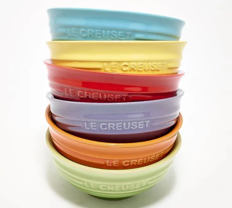 Le Creuset Set of 6 Mini Multi-Color Stoneware Prep Bowls Le Creuset Set of 6 Mini Multi-Color Stoneware Prep Bowls