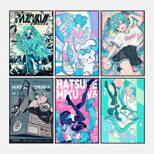 Anime Hatsune Miku Poster, CV01 Vocaloid Wall Art, Music Canvas, High Quality Art Prints, Home Decor, Gifts for Him Her Otaku