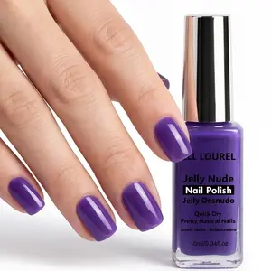 ELL LOUREL Jelly Grape Purple Nail Polish: Dries naturally and quickly, alcohol-free, no UV lamp required. Dries completely within minutes of application. Easy to apply, looks natural, and makes yellow skin tones appear brighter. Nail Art Products