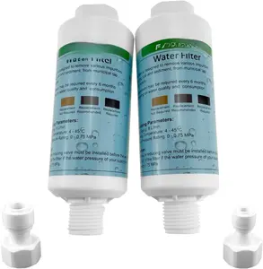 Bidet water filter for  bidet seats, Toilet water filter system, compatible with 1/2" 1/4" 3/8" Bidet hose (2 Filters + 2 Adapter)