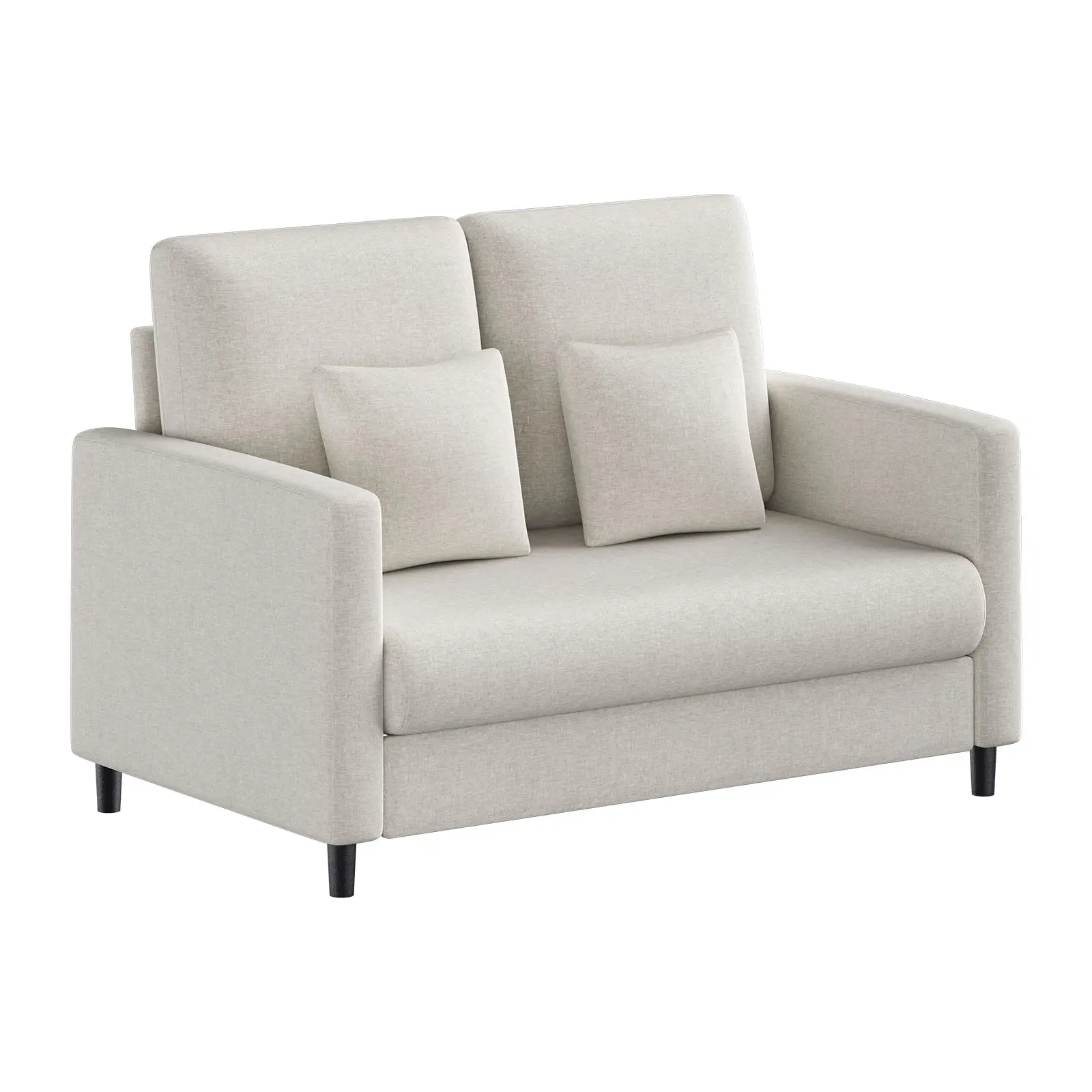 Versatile Chenille Loveseat Sofa - Small Accent 2-Seater Couch - Tool-Easy Assembly, Comfy and Space-Saving, Ideal for Living Room or Bedroom