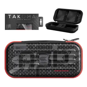 Target Darts Nathan Aspinall The Asp Ghost Series – Professional Darts Accessories Range (Oche Throw Line & Takoma Wallet Cases, Regular or XL), Black/White Design