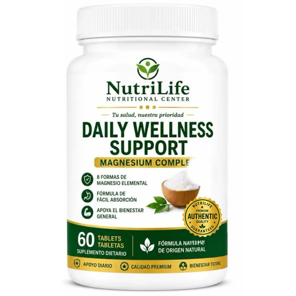 NutriLife Daily Wellness Support | Magnesium Complex | 8 Forms of Magnesium | 60 Tablets
