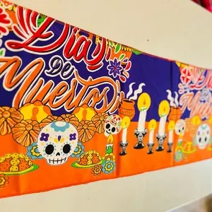 Dia de Los muertos table runner /home decor dayofthedead