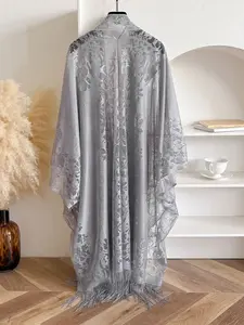 Sunscreen Shawl Spring Summer New Cheongsam Outerwear, Thin Lace Hollow Out Fringe Ancient Style Scarf, Gift Birthday Valentine's Day Party Travel